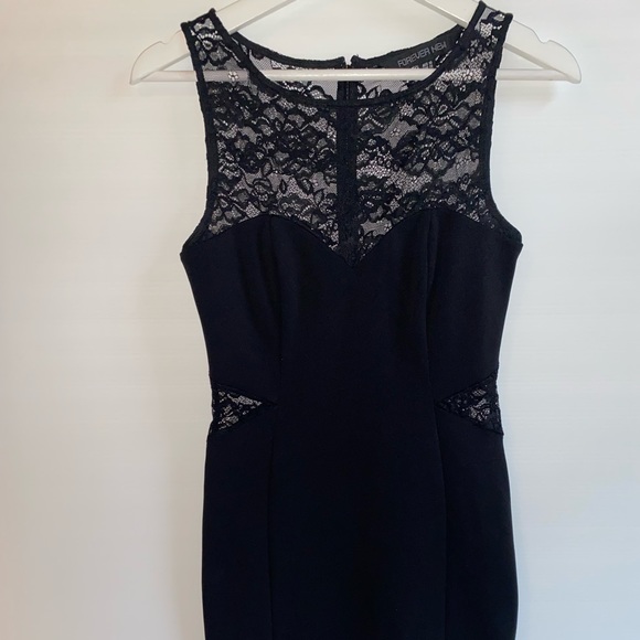 Forever New womens black stretch lace bodycon mini party cocktail dress size 10 - Picture 8 of 15